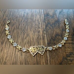 10 KT Gold “I Love You” Bracelet